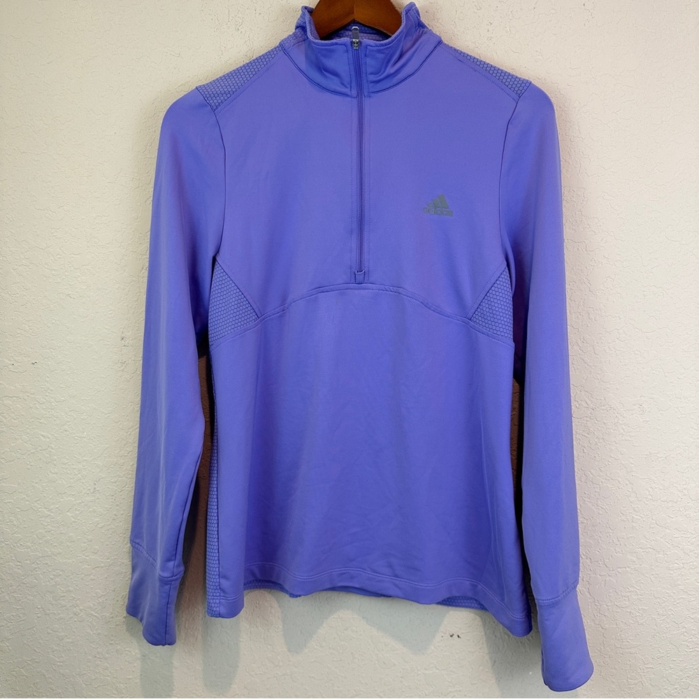 Adidas Purple Large Long Sleeve Pullover Activewear Gym Yoga lightweight
